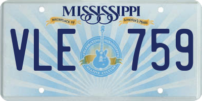 MS license plate VLE759