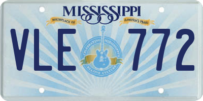 MS license plate VLE772