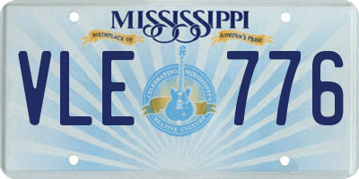 MS license plate VLE776