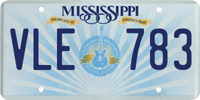 MS license plate VLE783