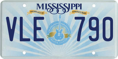 MS license plate VLE790