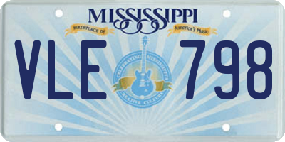 MS license plate VLE798