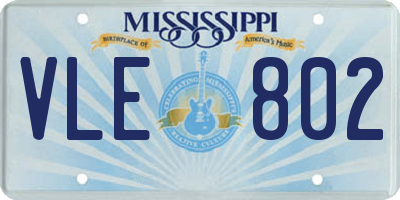 MS license plate VLE802