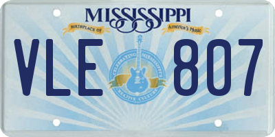 MS license plate VLE807