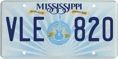 MS license plate VLE820