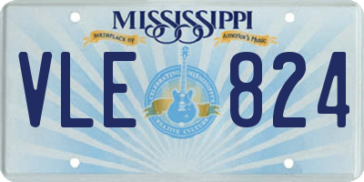 MS license plate VLE824