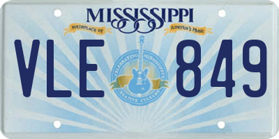 MS license plate VLE849