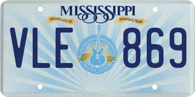 MS license plate VLE869