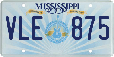 MS license plate VLE875