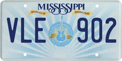 MS license plate VLE902
