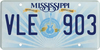MS license plate VLE903