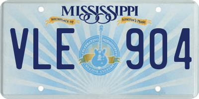 MS license plate VLE904