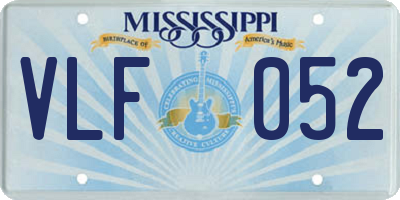 MS license plate VLF052