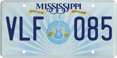 MS license plate VLF085