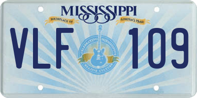 MS license plate VLF109