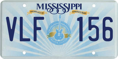 MS license plate VLF156