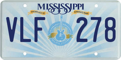 MS license plate VLF278