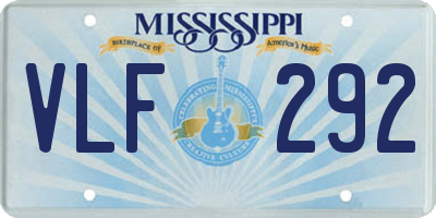 MS license plate VLF292