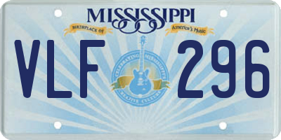 MS license plate VLF296