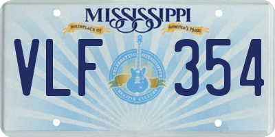 MS license plate VLF354