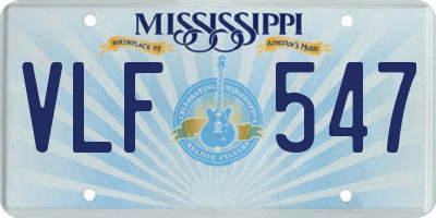 MS license plate VLF547