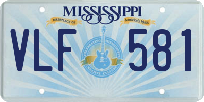 MS license plate VLF581