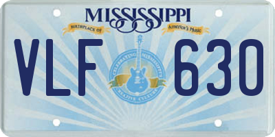 MS license plate VLF630