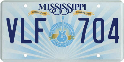 MS license plate VLF704