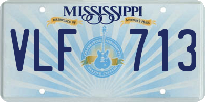 MS license plate VLF713