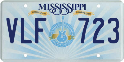 MS license plate VLF723