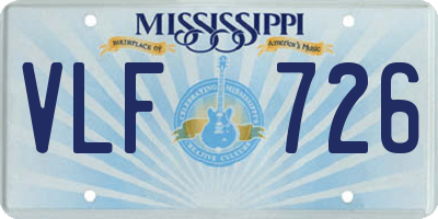 MS license plate VLF726