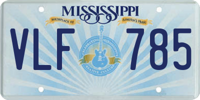 MS license plate VLF785