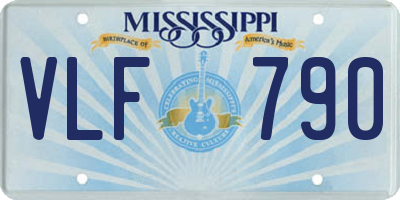 MS license plate VLF790