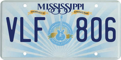 MS license plate VLF806