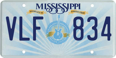 MS license plate VLF834