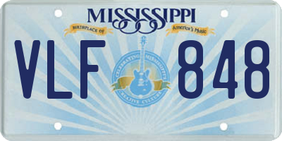 MS license plate VLF848