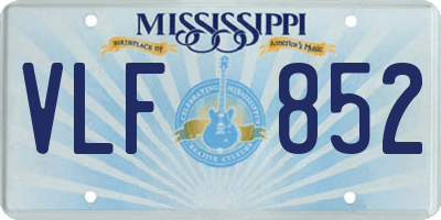 MS license plate VLF852