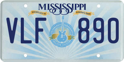 MS license plate VLF890