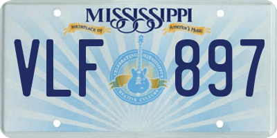 MS license plate VLF897