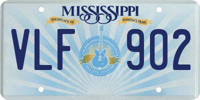 MS license plate VLF902