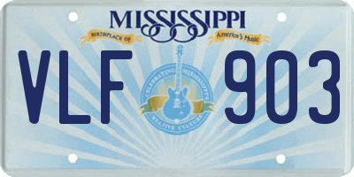 MS license plate VLF903