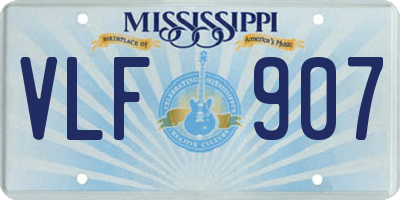 MS license plate VLF907