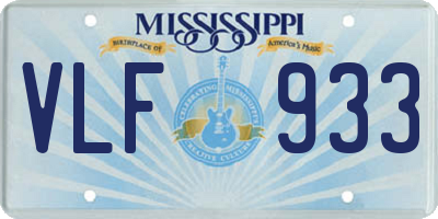 MS license plate VLF933