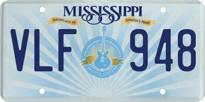 MS license plate VLF948