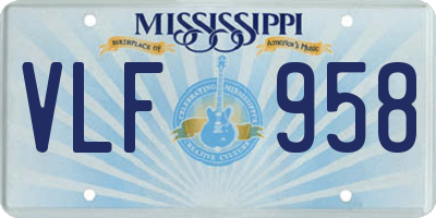 MS license plate VLF958