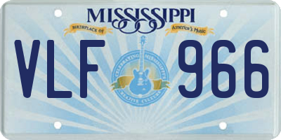 MS license plate VLF966