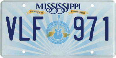 MS license plate VLF971