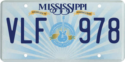 MS license plate VLF978