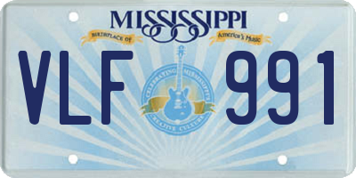 MS license plate VLF991