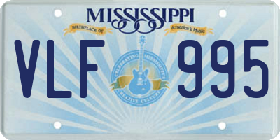 MS license plate VLF995